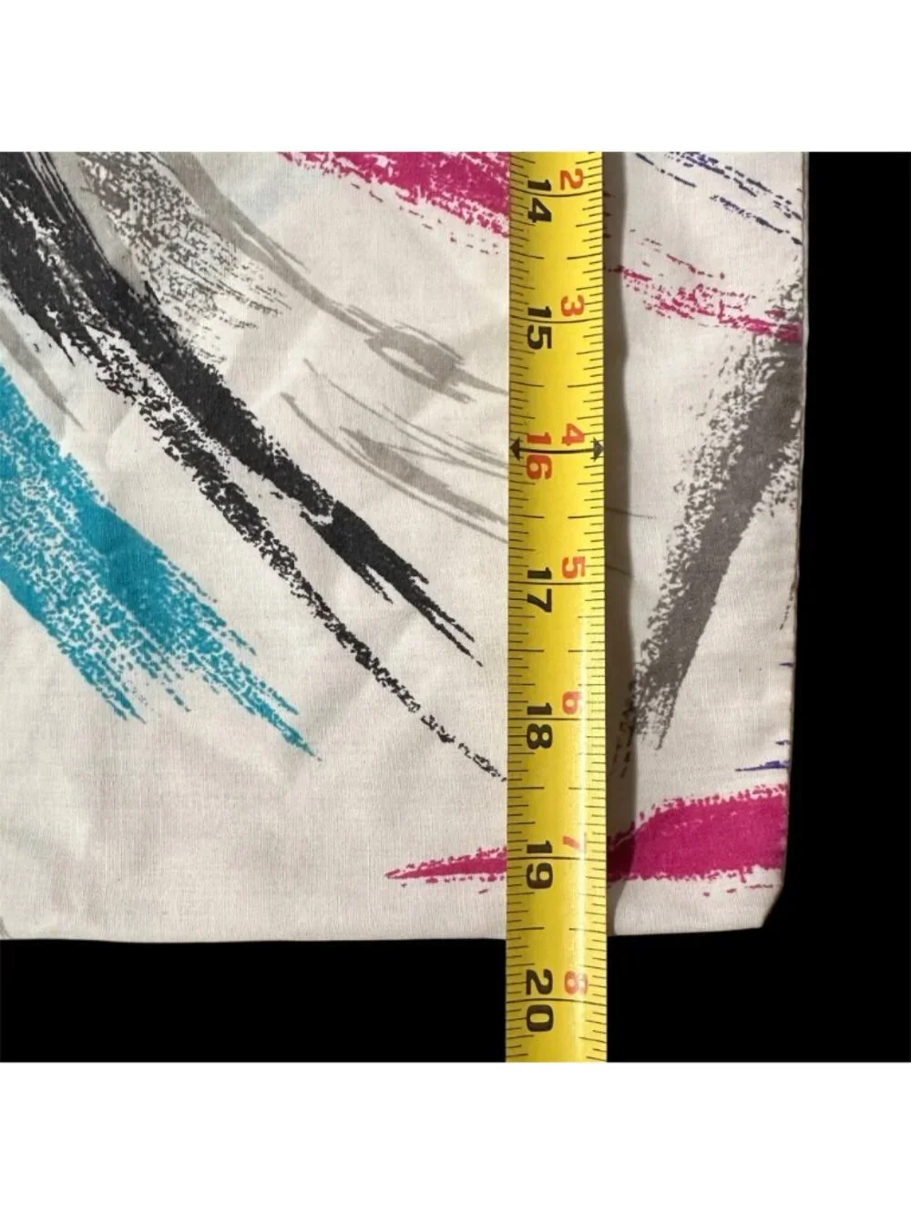 Vintage Paint Stroke Pillowcases Standard Size Springs USA Abstract 1980s Retro